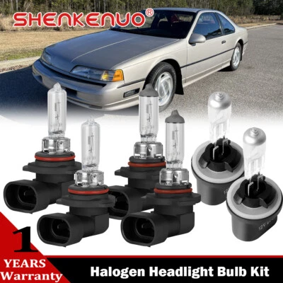 For Ford Thunderbird 1990-1993 Halogen Headlamp Hi&Low Beam Fog Light Bulbs Kit - Image 1 of 4