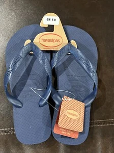 Havaianas Top Unisex Sandals Navy Blue Size 6 women size 5 men New - Picture 1 of 5