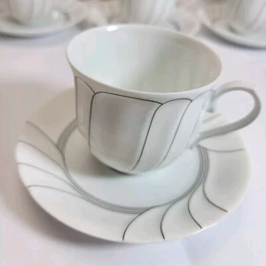 Mikasa Fleetwood L9708 Teetasse Tasse & Untertasse Set (s) Art Deco - Bild 1 von 4