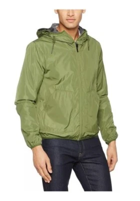 Chaqueta de lluvia Lee *talla XL / 44" pecho* y medida con capucha forrada verde ligero Foto 1 de 4