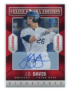 2014 Panini Elite Extra J.D. Davis Autographed Prospect Baseball Astros Mets - Picture 1 of 2