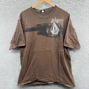 VINTAGE Volcom Stone Shirt Mens Extra Large Brown Y2K Skateboard Streetwear - Picture 1 of 7