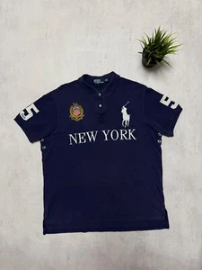 Vintage Polo Ralph Lauren New York Polo T Shirt Big Logo Chief Keef style 90s - Picture 1 of 11