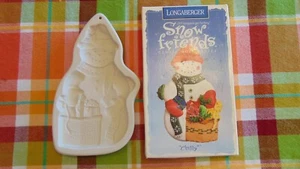 SUPER CUTE 1997 LONGABERGER POTTERY COOKIE MOLD SERIES SNOW FRIENDS  CHILLY NEW! - Picture 1 of 4