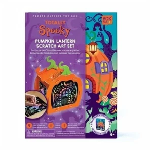 Box CanDIY Spooky Pumpkin Lantern Scratch Art Set Arts & Crafts for Ages 6 to 12 - Picture 1 of 4