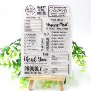 Happy Mail Silicone Stamps Transparent Rubber Stamp Scrapbook Supplies 1pc Set - Picture 1 of 12