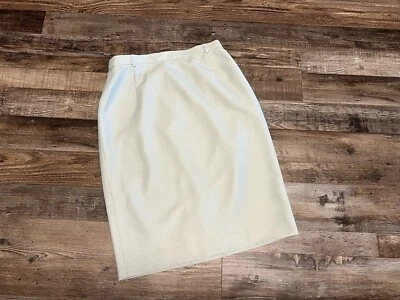NWOT LN ESCADA Pale Blue Virgin Wool Silk Pencil Skirt 38 8 M - Image 1 of 4