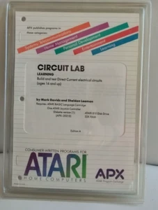 Circuit Lab; Atari 400/800/XL/XE; Disk w/manual APX-20215; Plastic cover - Picture 1 of 2