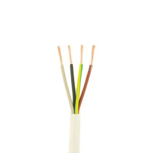 White flex 1mm 4 Core 3184Y Round Flexible Cable Wiring Lighting Heating Power - Picture 1 of 1