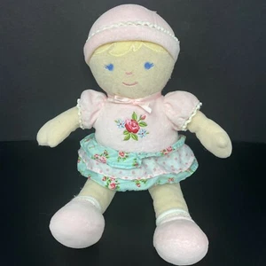 Carters Baby Doll Soft Plush Pink Hat Green Roses Ruffle Tier Skirt Blonde - Picture 1 of 7
