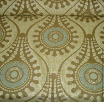 Tela moderna retro adorno caqui geométrica mediados de siglo Foto 1 de 4