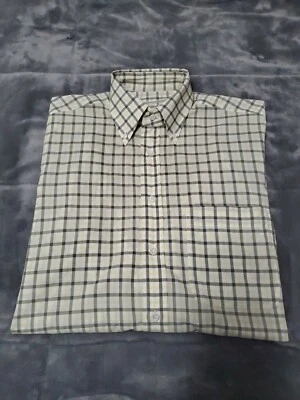 Ermenegildo Zegna Button-Up L/S Check Luxury Dress Shirt Men's SZ Small  - Image 1 of 4