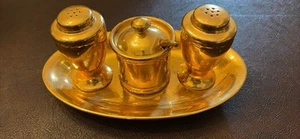 22K Gold Warranted Salt, Pepper, Sugar and 9” Oval Tray Maryland China Co. - Picture 1 of 4
