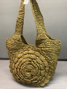 Old Navy Boho Large Straw Shoulder Bag NWT - Picture 1 of 9