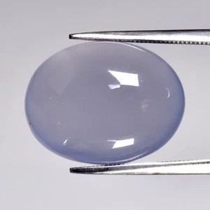 💎 14.55ct Oval Cabochon Natural Lavender Blue Chalcedony - Africa Gemstone - Picture 1 of 4