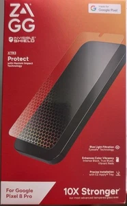 ZAGG InvisibleShield XTR3 Protect Screen Protector for Google Pixel 8 Pro - Picture 1 of 2