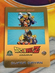 D835 DRAGON BALL Z DBZ LENTICULAR GOLD SERIES SUPER SAYAN 12 MP ITL - Imagen 1 de 12