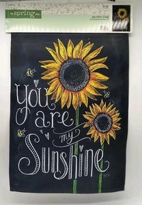 The Spring Shop Garden Flag 12x18 You Are My Sunshine Sunflower Bees Outdoor - Picture 1 of 3