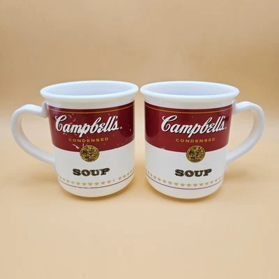 Juego de 2 tazas de té de café con diseño icónico de arte pop Campbell's Soup Foto 1 de 4
