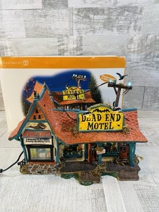 Department 56 Snow Village Halloween Dead End Motel Top Zustand mit orig Pkg - Bild 1 von 9