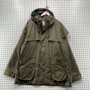 Woolrich Mountain Parka Jacke Herren XL gewachst olivgrün Wolle gefüttert Kapuze - Bild 1 von 13