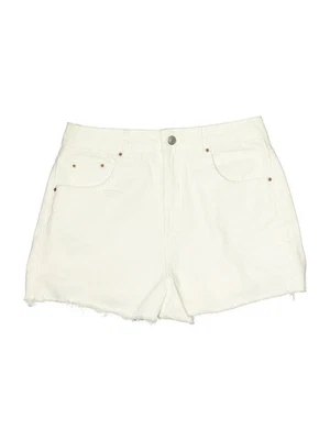 Pantalones cortos de mezclilla Topshop para mujer marfil 10 Foto 1 de 2