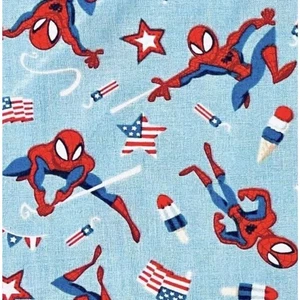 Camelot Stoffe patriotisch Marvel SPIDERMAN Stoff Superheld Baumwolle Flagge BTY  - Bild 1 von 4