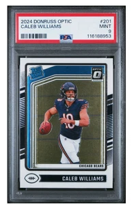 2024 PANINI DONRUSS OPTIC #201 CALEB WILLIAMS ROOKIE RC PSA 9 - Picture 1 of 2