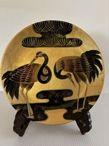 Andrea von Sadek Essstäbchen Dekoteller Japanischer Kranich Vögel Blattgold Deko - Bild 1 von 14