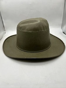 Vintage Metal Wide Brim Fedora Style Industrial Construction Hat - Picture 1 of 8