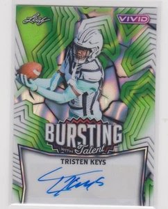 2025 Leaf Vivid Tristen Keys Green Lava Bursting With Talent Auto Autograph #2/5 - Bild 1 von 2