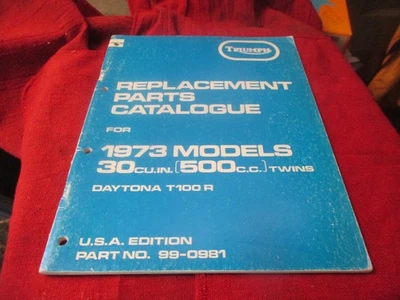 Catálogo de repuestos Triumph doble cilindro 500cc 1973 T100R 085425 Foto 1 de 4