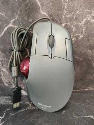 Microsoft Trackball Optical 1.0 Mouse X08-70386 Wired USB PS2/USB Tested Working - Image 1 of 4