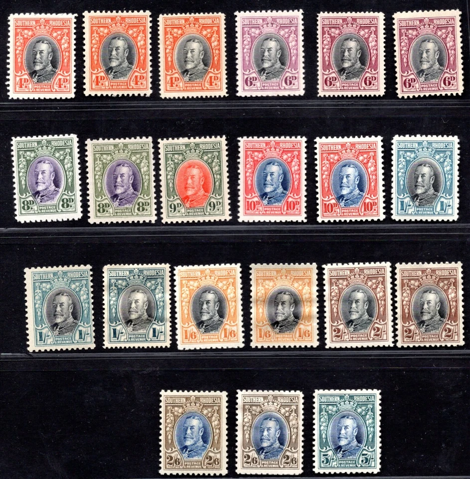 SOUTH RHODESIA 1931 S.G. 19-27 WITH PERF VARIETIES PERF 12 11 1/2 & PERF 14 - Image 1 of 2
