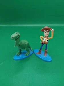 Disney 2019 Disney Pixar Toy Story 4 Woody & Rex Action Figure. Cake Toppers - Picture 1 of 6