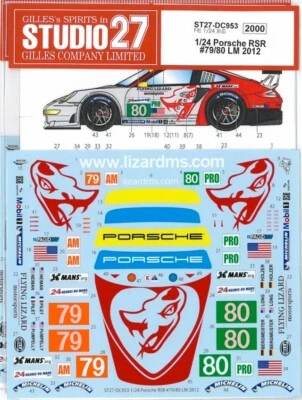 Studio 27 Decal 1/24 Porsche 911 GT3 RSR FLYING LIZARD Le '12 for Fujimi 11943 - Image 1 of 2