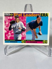 Randy Johnson Greg Maddux 1995 Upper Deck Collectors Choice Stat Leaders #8