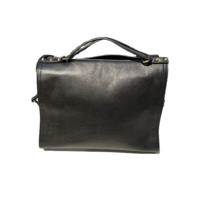 Bandolera de cuero negro C&C California Foto 1 de 4