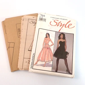 Vintage 1980's Strapless Evening, Cocktail, Prom Dress Sewing Pattern Size 8 - Picture 1 of 7