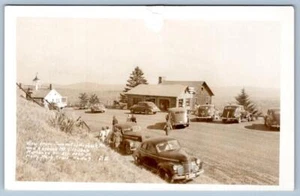 1940-50 RPPC MARLBORO VERMONT HOGBACK MOUNTAIN NEGOZIO DI REGALI VECCHIE AUTO #1 CARTOLINA - Foto 1 di 2