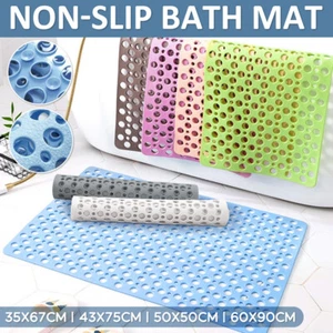 Non-Slip Bath Mat Anti Mould Shower Mats TPE Bathroom Bathtub Suction Mat Floor - Picture 1 of 25