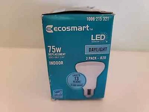 (3-Pk) EcoSmart Dimmable LED Light Bulb Daylight R20 75W 1006 215 321 - Picture 1 of 8