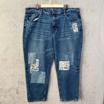 Lucky Brand Patchwork Jeans, Size 20/35R Boy Mid Relaxed Straight - Image 1 of 4