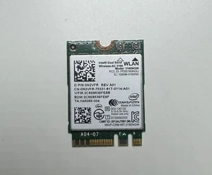DELL INSPIRON 5558 INTEL DUAL BAND WI-FI WIRELESS CARD LAPTOP 0N2VFR OEM - Picture 1 of 2