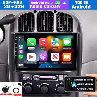 Carplay de 10,1 pol. para Dodge Grand Caravan 2001-2007 Android carro GPS rádio unidade principal - Imagem 1 de 4