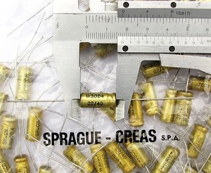 8 Sprague 22uF 40V W30D4 electrolytic axial capacitor Maestro FZ1a FZ1b clone - Picture 1 of 1