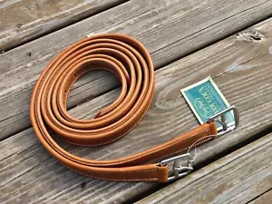 Devoucoux Tan Calfskin Nylon Lined English Stirrup Leathers - 50"/125cm - NWT - Picture 1 of 6