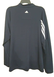 Adidas Climalite Men's XL Navy blue 1/4 Zip logos EUC large zip pockets Golf - Picture 1 of 6