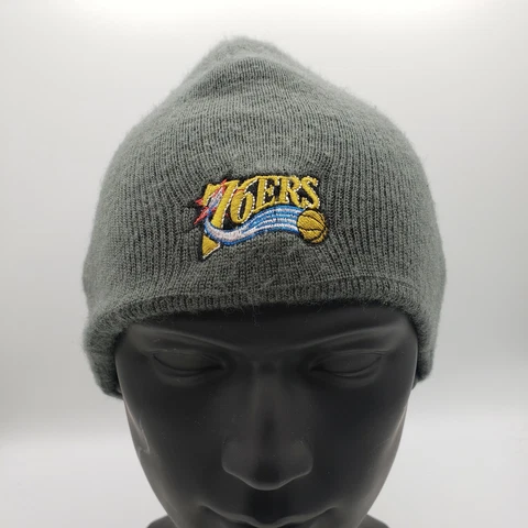 Philadelphia 76ers Knit Cap Beanie Reversible Dodge Ram Grey w/logos Cover