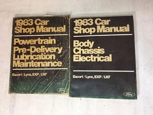 1983 Ford Car Shop/Service Manual Escort Lynx Body Chassis Electrical Powertrain - Bild 1 von 11